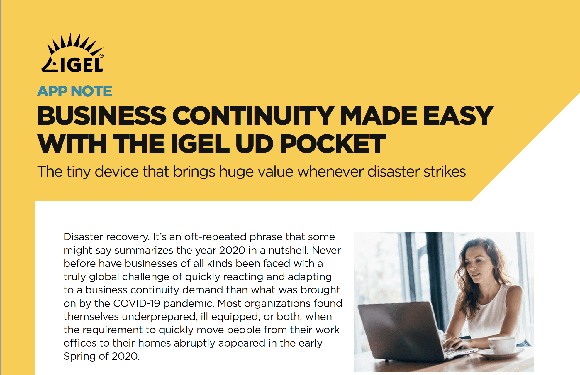 Business Continuity Made Easy With the IGEL UD Pocket
